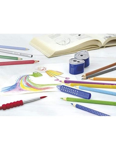 LAPICES COL.FABER CASTELL ACUARELABLE GRIP TRIANGULA MET 24 COL.SURT.