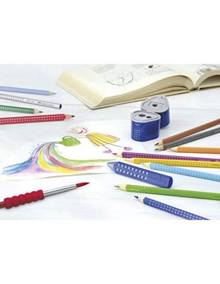 LAPICES COL.FABER CASTELL ACUARELABLE GRIP TRIANGULA MET 24 COL.SURT.