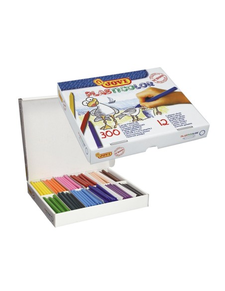 LAPICES CERA JOVI PLASTICOLOR CAJA 300UD.25 COLORES SURTIDOS