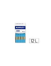 LAPICES DE CERA MANLEY UNICOLOR CELESTE CLARO CAJA DE 12 N.41 2