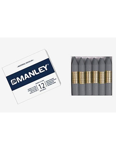 LAPICES CERA MANLEY UNICOLOR GRIS Nº 72 CAJA 12