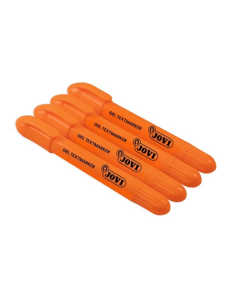 MARCADOR DE CERA GEL JOVI FLUORESCENTE NARANJA CAJA DE 12 UD.