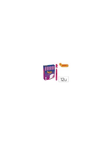 MARCADOR DE CERA GEL JOVI FLUORESCENTE ROSA CAJA DE 12 UD.