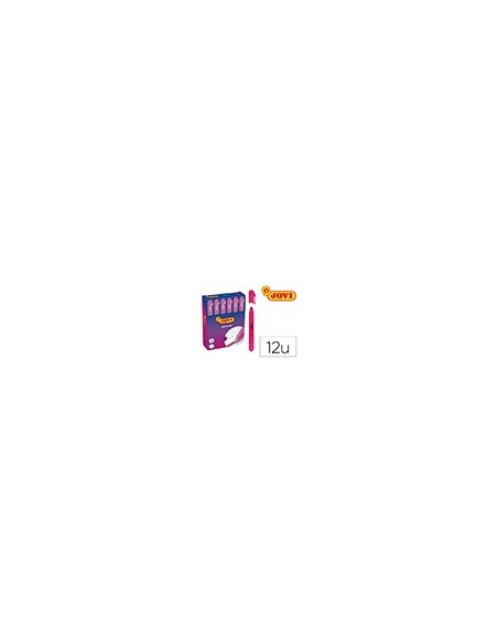 MARCADOR DE CERA GEL JOVI FLUORESCENTE ROSA CAJA DE 12 UD.