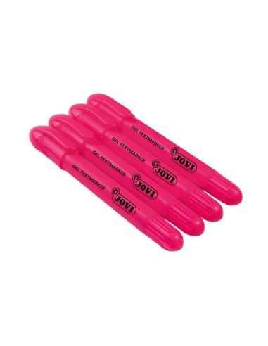 MARCADOR DE CERA GEL JOVI FLUORESCENTE ROSA CAJA DE 12 UD.