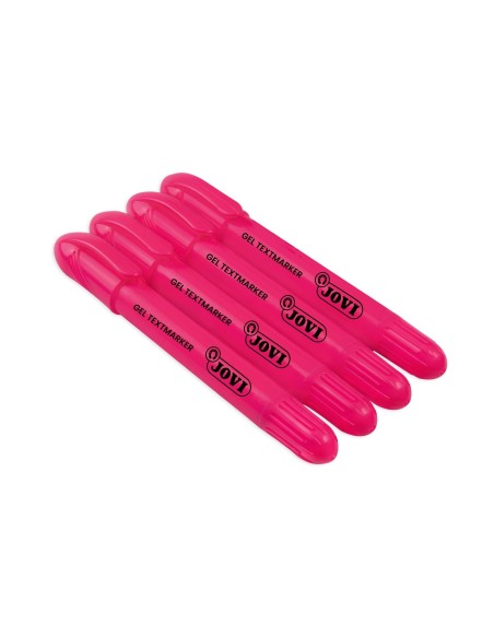 MARCADOR DE CERA GEL JOVI FLUORESCENTE ROSA CAJA DE 12 UD.