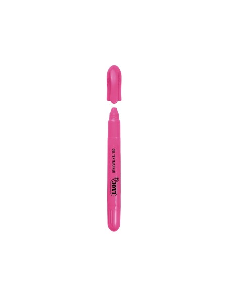 MARCADOR DE CERA GEL JOVI FLUORESCENTE ROSA CAJA DE 12 UD.