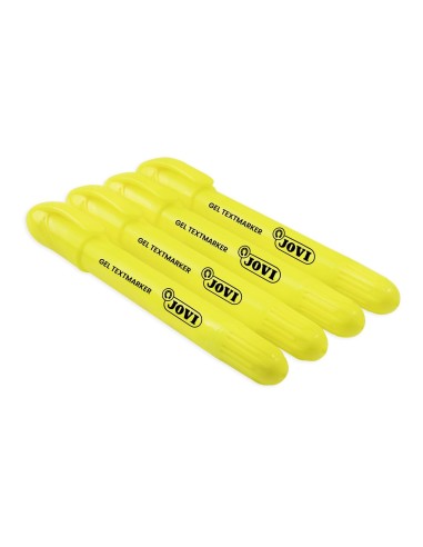 MARCADOR DE CERA GEL JOVI FLUORESCENTE AMARILLO CAJA DE 12 UNIDADES