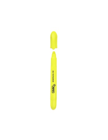 MARCADOR DE CERA GEL JOVI FLUORESCENTE AMARILLO CAJA DE 12 UNIDADES