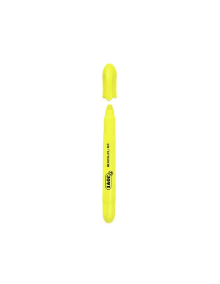 MARCADOR DE CERA GEL JOVI FLUORESCENTE AMARILLO CAJA DE 12 UNIDADES