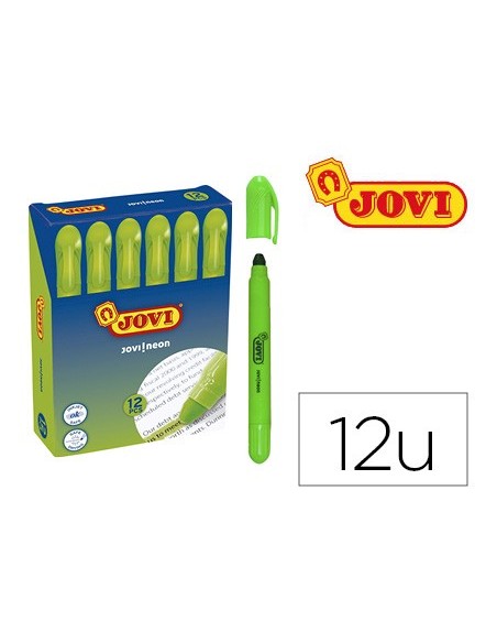MARCADOR CERA GEL JOVI FLUORESCENTE VE. CAJA 12 UD.