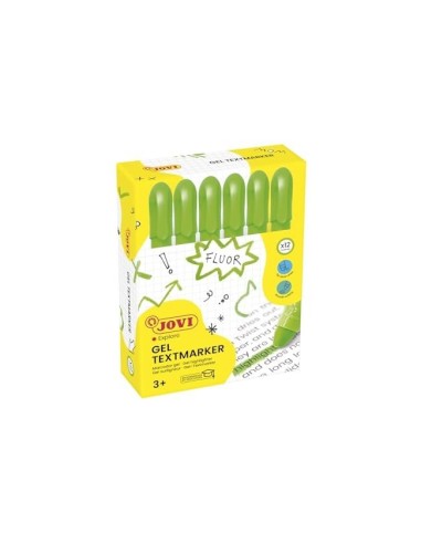 MARCADOR CERA GEL JOVI FLUORESCENTE VE. CAJA 12 UD.