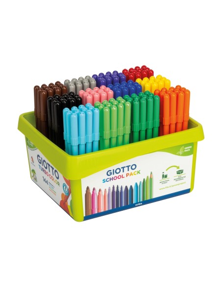 ROTULADOR GIOTTO TURBO SCHOOL PACK 144 UDS.12 COLORES X 12 UDS.523800