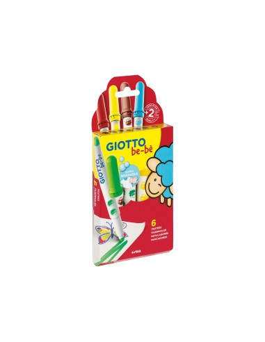 ROTULADOR GIOTTO BEBE CAJA DE 6 COLORES