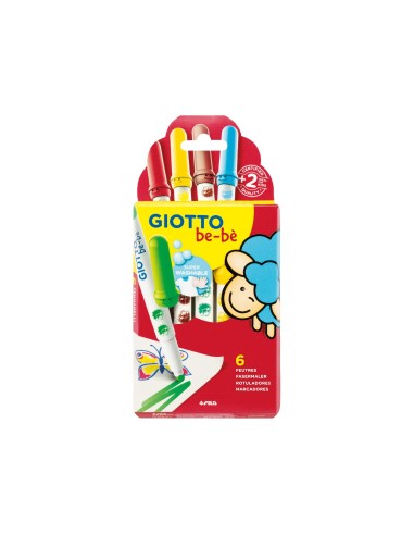 ROTULADOR GIOTTO BEBE CAJA DE 6 COLORES