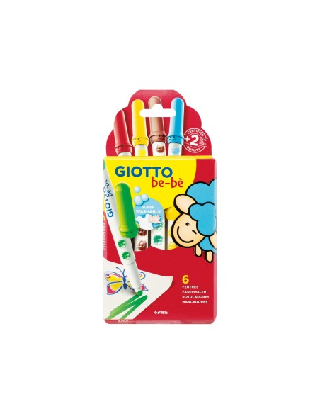 ROTULADOR GIOTTO BEBE CAJA DE 6 COLORES