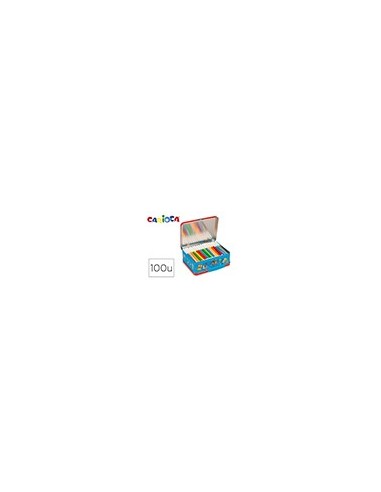 ROTULADOR CARIOCA KIT CAJA METALICA 100U.SURTIDAS + ALBUM COLOREAR
