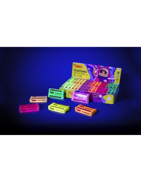 PLASTILINA JOVI 70F TAMAÐO PEQUEÐO CAJA 30UD.COLORES FLUORESCENTES