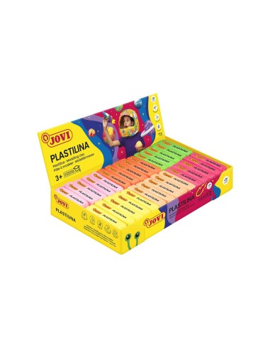 PLASTILINA JOVI 70F TAMAÐO PEQUEÐO CAJA 30UD.COLORES FLUORESCENTES