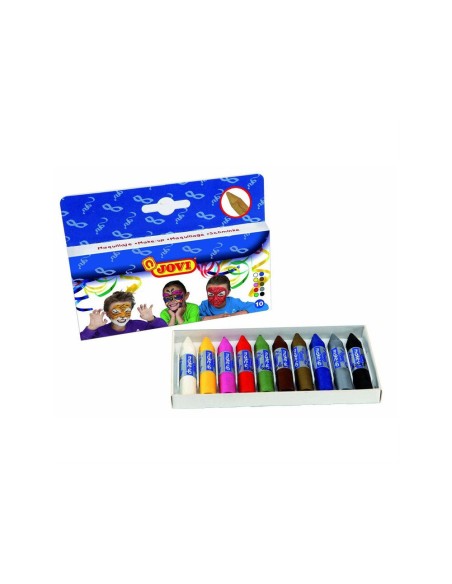 BARRA MAQUILLAJE JOVI CAJA 10 COLORES SURTIDOS
