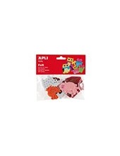 FIGURA DE FIELTRO APLI CON FORMA DE ANIMALES BOLSA DE 18 UNIDADES 2