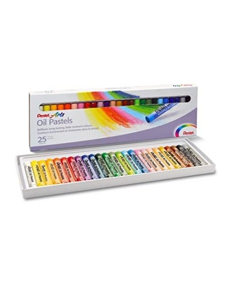 LAPICES PENTEL OIL PASTEL CAJA 25 SURT.