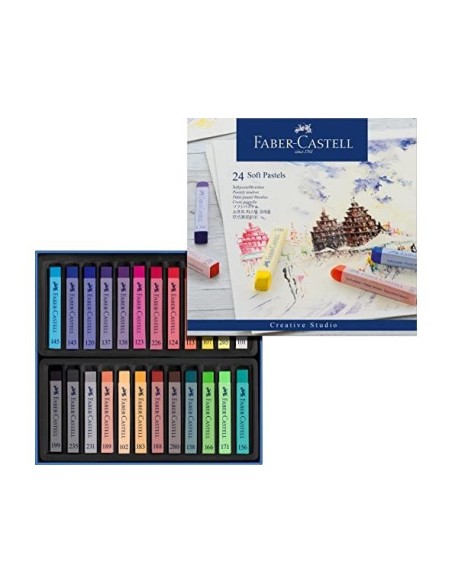 TIZA PASTEL FABER CASTELL ESTUCHE CARTON 24 UNIDADES COL.ES SURTIDOS