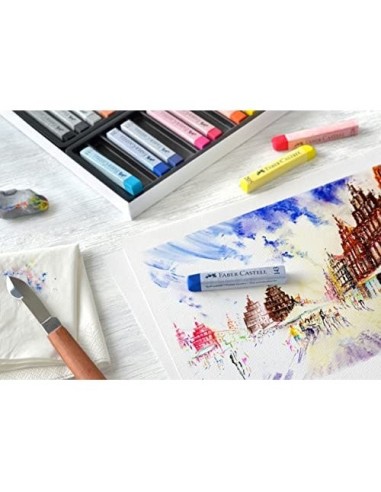TIZA PASTEL FABER CASTELL ESTUCHE CARTON 24 UNIDADES COL.ES SURTIDOS