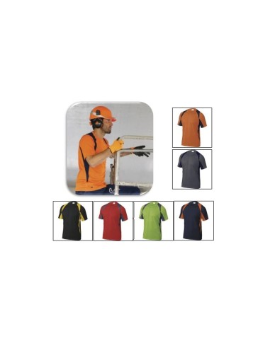 CAMISETA DELTAPLUS POLIESTER M.CORTA SECADO RAPIDO COL.VER.GR. T. L