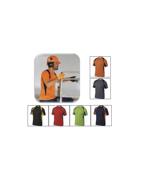CAMISETA DELTAPLUS POLIESTER M.CORTA SECADO RAPIDO COL.VER.GR. T. L