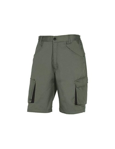 BERMUDA TRABAJO DELTAPLUS CINTURA AJUST.5 BOLS.COL.GRIS VERDE TALLA M
