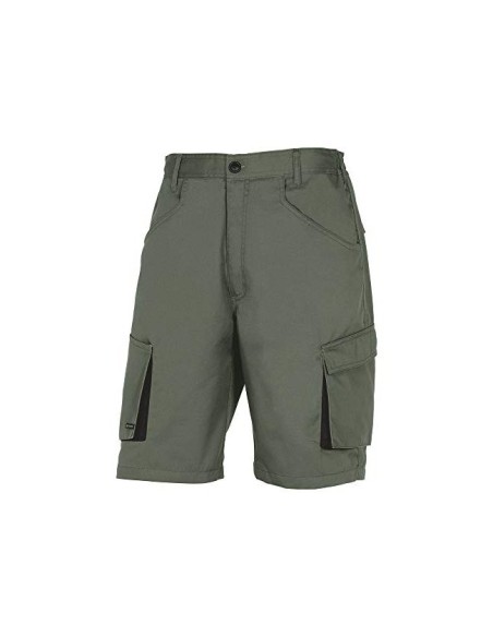 BERMUDA TRABAJO DELTAPLUS CINTURA AJUST.5 BOLS.COL.GRIS VERDE TALLA M