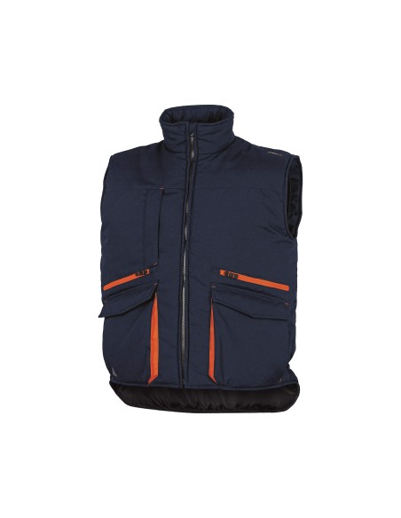 CHALECO DELTAPLUS CINTURA ELASTICA PROTEGE RIÑONES COL.AZ.T. 3XL