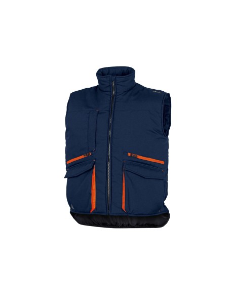 CHALECO DELTAPLUS CINTURA ELASTICA PROTEGE RIÑONES COL.AZ.T. L