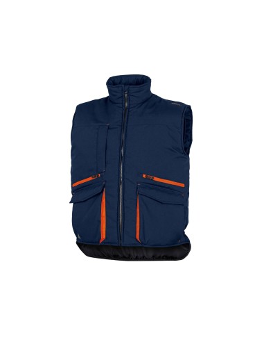 CHALECO DELTAPLUS CINTURA ELASTICA PROTEGE RIÑONES COL.AZ.T. M