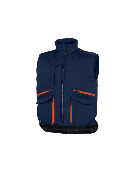 CHALECO DELTAPLUS CINTURA ELASTICA PROTEGE RIÑONES COL.AZ.T. M