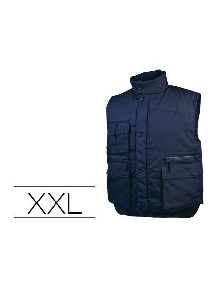 CHALECO DELTAPLUS CINTURA ELASTICA PROTEGE RIÑONES COL.AZ.T. XXL
