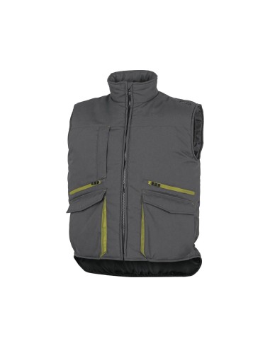 CHALECO DELTAPLUS CINTURA ELASTICA PROTEGE RIÑONES COL.GRIS T. S