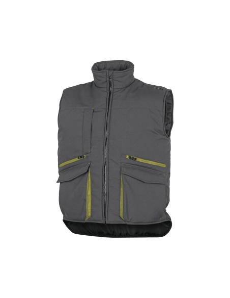 CHALECO DELTAPLUS CINTURA ELASTICA PROTEGE RIÑONES COL.GRIS T. S