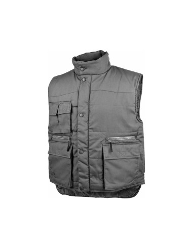 CHALECO DELTAPLUS CINTURA ELASTICA PROTEGE RIÑONES COL.GRIS T. XL
