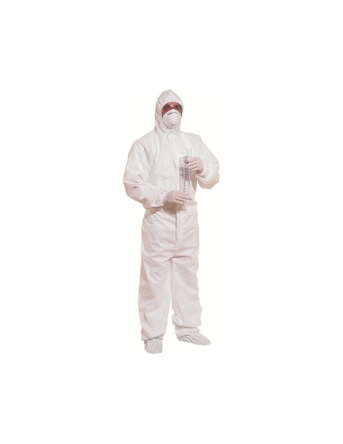 TRAJE SEGURIDAD DELTAPLUS PP CAPUCHA UN SOLO USO COL.BLANCO T. XL