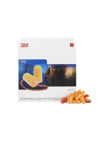 PROTECTOR AUDITIVO 3M DESECHABLES CON CORDON CAJA DE 100 PARES