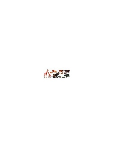 JUEGO MINILAND ANIMALES SELVA CRIAS 12 FIGURAS