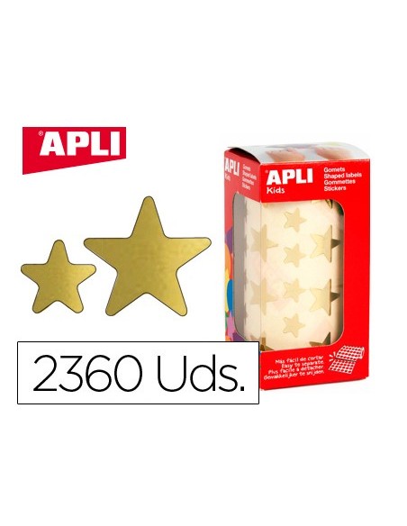 GOMETS APLI ESTRELLA ORO BOLSA DE 2360 UNIDADES