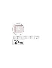 REGLA 30 CM PLASTICO CRISTAL 2