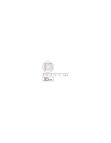 REGLA 30 CM PLASTICO CRISTAL