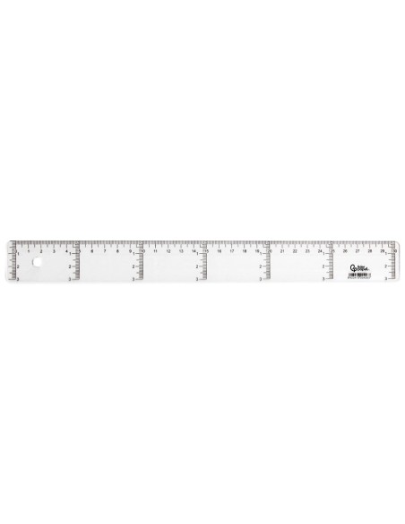 REGLA 30 CM PLASTICO CRISTAL