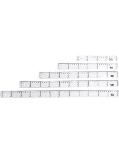 REGLA 30 CM PLASTICO CRISTAL