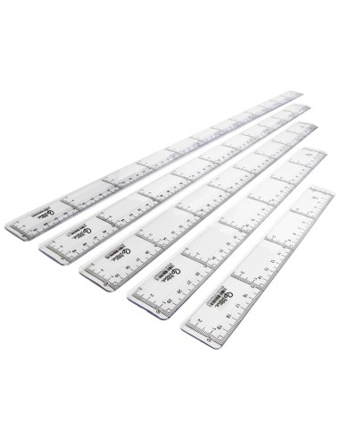 REGLA 30 CM PLASTICO CRISTAL