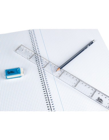 REGLA 30 CM PLASTICO CRISTAL